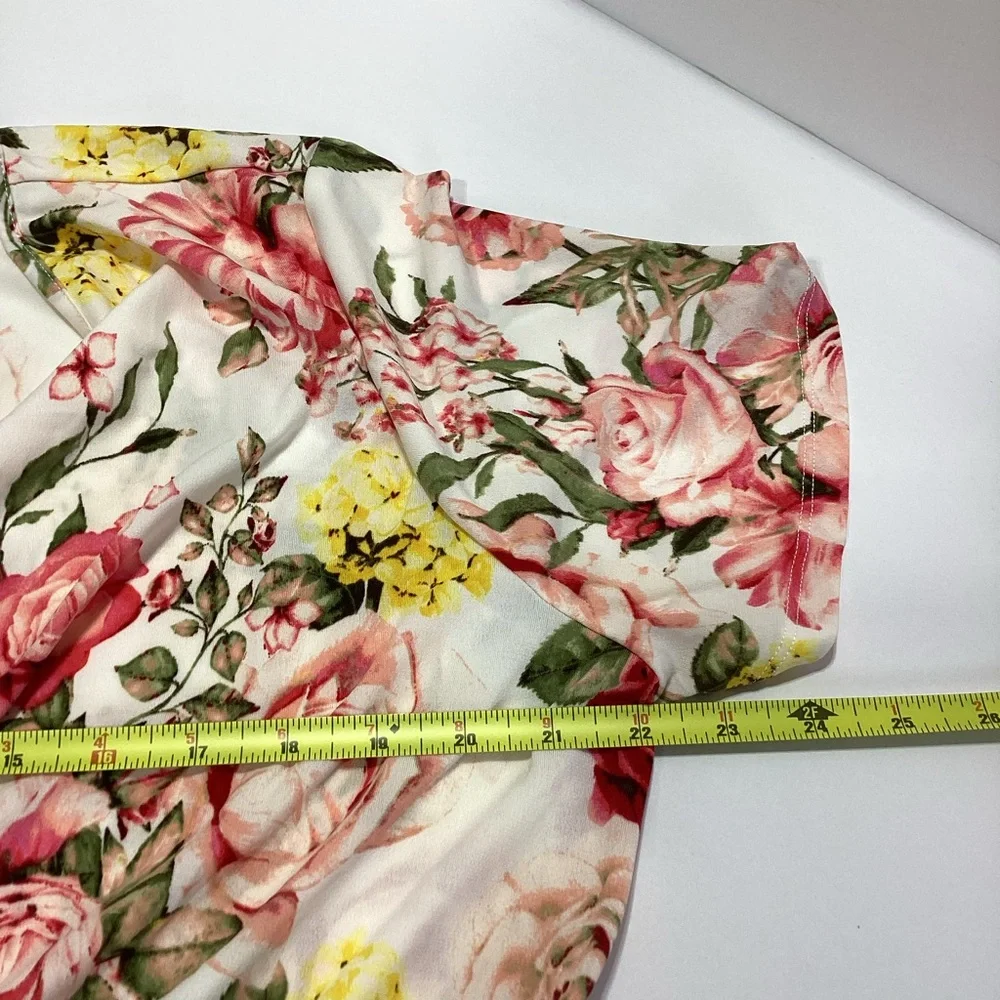 By Design Brand Floral V-Neck Maxi Dress Vintage Rose Nordstrom Tag NWT 1X - Picture 10 of 12